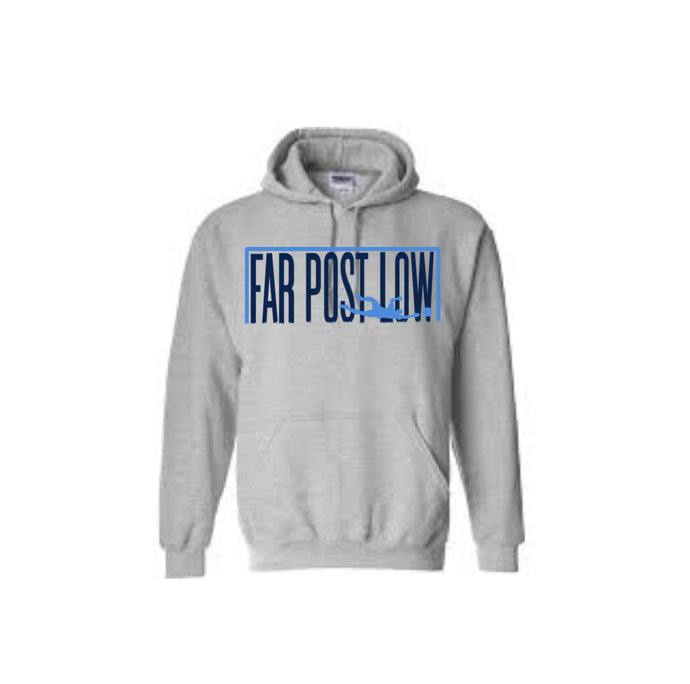 Grey Hooded Sweatshirt (Blue)